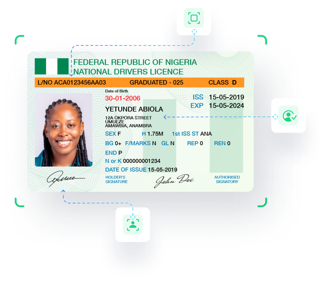 Driving license AI scanning and identity verification company in Nigeria