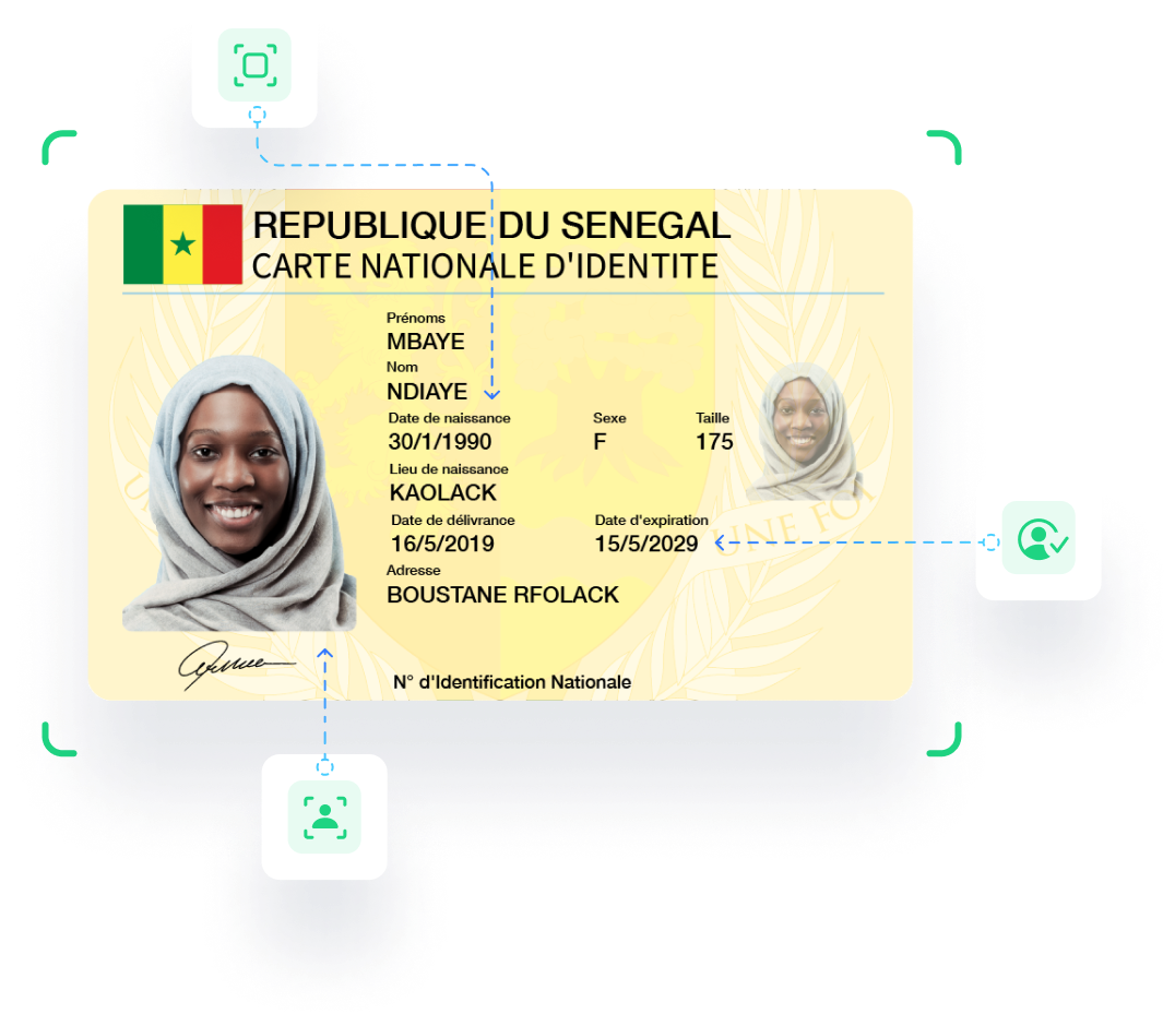 National identity card verification & AI scanning services in Senegal