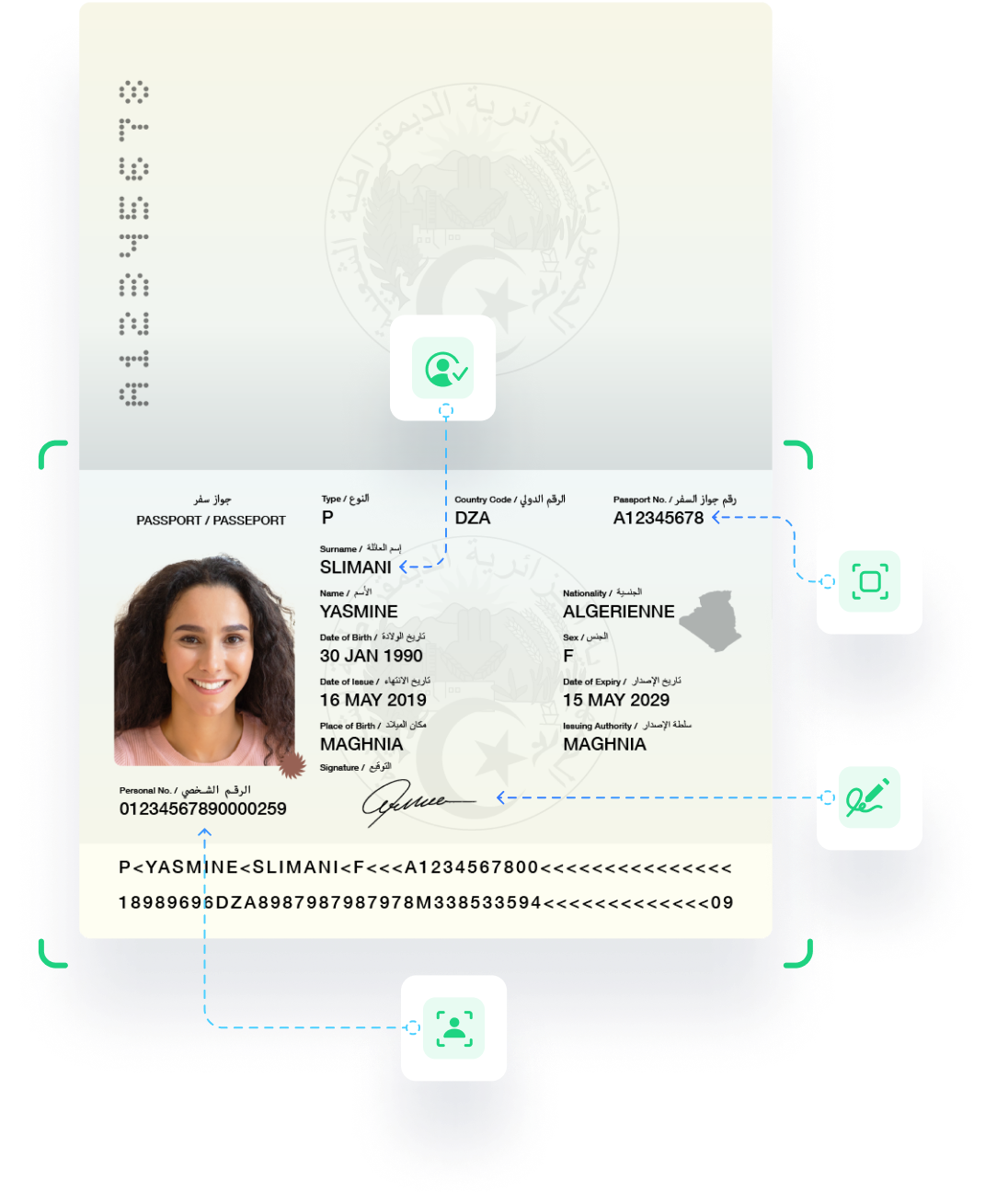Passport AI document scanning services in Algeria