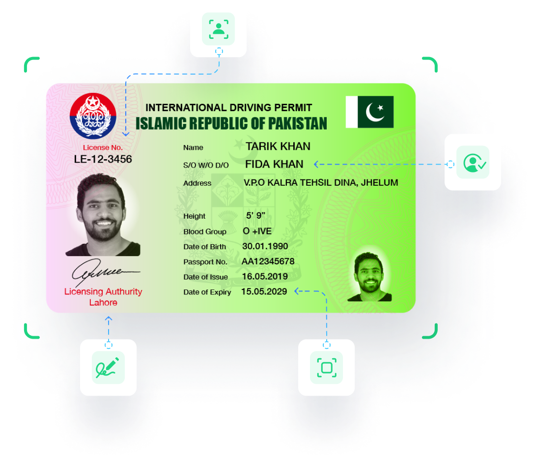 Driving license AI document verification solutions in Pakistan