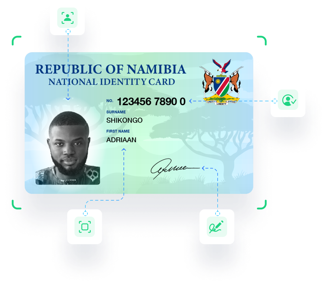 National identity card document verification services in Namibia