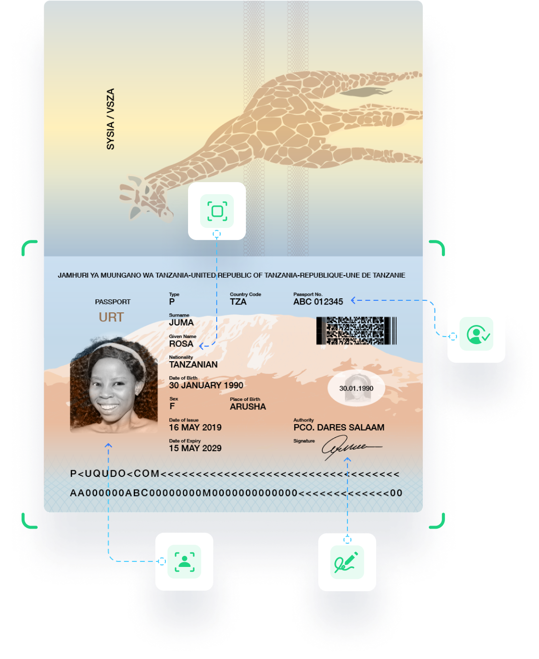 Passport AI document scanning services in Tanzania
