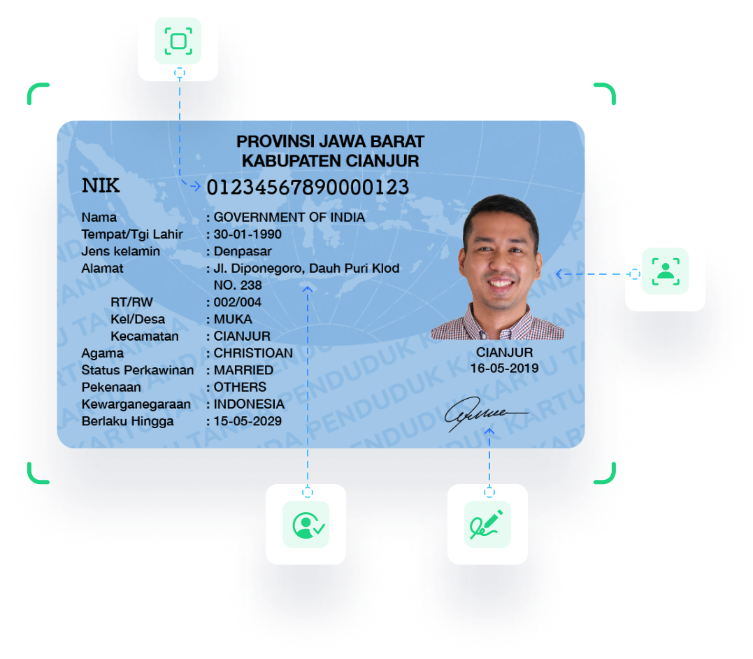 National ID card document verification services in Indonesia